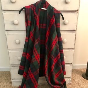 Plaid heavy weight vest